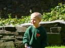Morgan at the Laxey Wheel