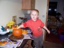 Morgan and the pumpkin