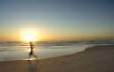 Running on the beach