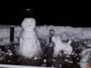 Snowman and Snow Dog!