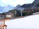 The Hotel Alpina next to the slopes