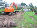 Digger destroys garden!