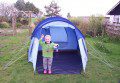 Morgan and the tent