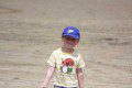 Playing on the beach