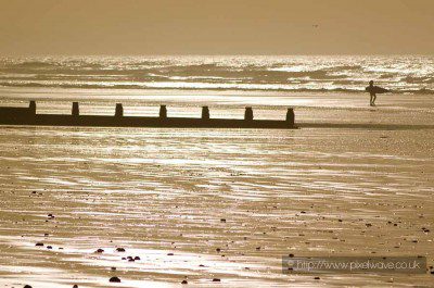 Surfer Silhouette Borth