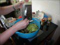 Add the courgette to the cake mix
