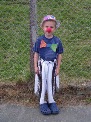 Morgan as a Clown