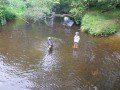 Paddling in the river