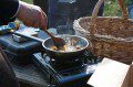Chanterelles in the pan