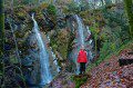 Morgan below the waterfall!