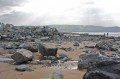 Rock-strewn beach