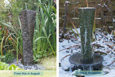 Changing faces of a water feature
