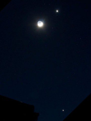 The Moon, Venus & Jupiter