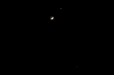 The Moon, Venus & Jupiter