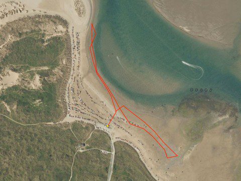 GPS Swim Trace from Forerunner 910XT