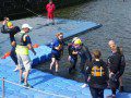 Brad exiting the swim