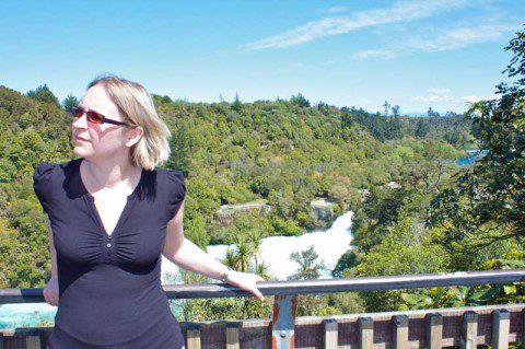 Anna at Huka Falls