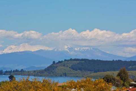 The Mountains from Taupo