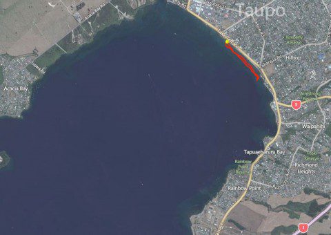 Swim Route in Lake Taupo