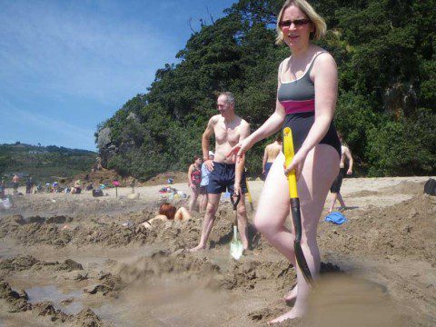 Anna at Hot Water Beach
