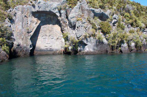 Carvings with Blue Waters
