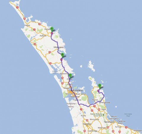 Paihia to Whitianga