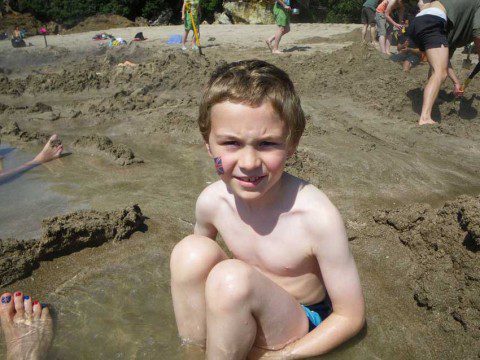 Morgan at Hot Water Beach