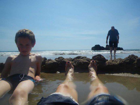 Soaking at Hot Water Beach