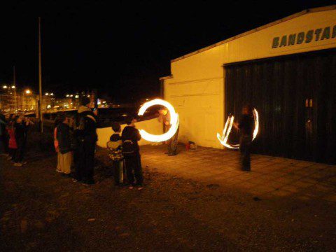 Fire Dancing on the Seafront