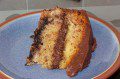 Banana and Chocolate Cake Slice