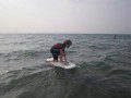 Playing in the sea