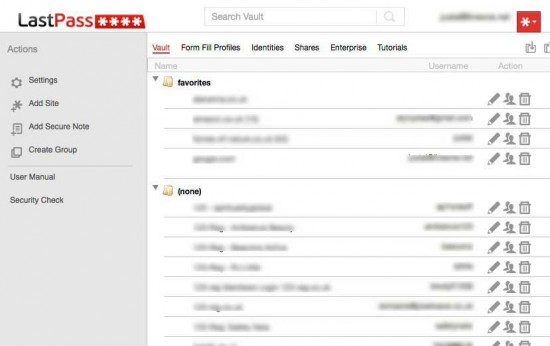LastPass Vault