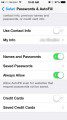 iOS Keychain Settings