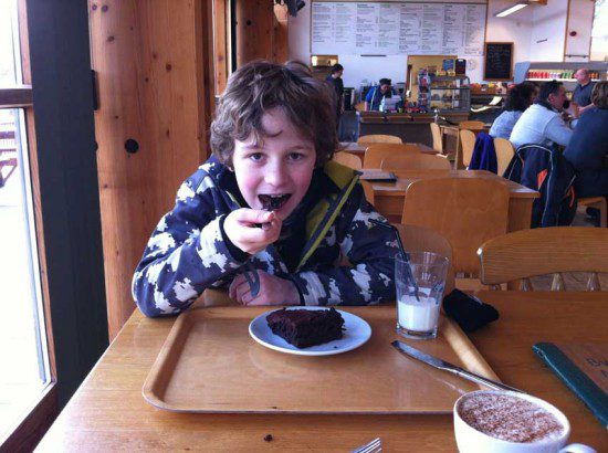 Brownie at the Cafe