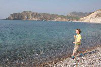 Playing on the beach
