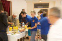 A blur of food
