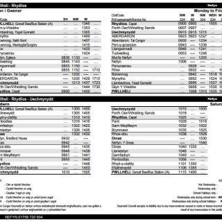 Bus Timetable 8b
