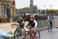 Racing along the seafront
