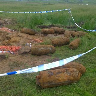 Bombs at Ynyslas