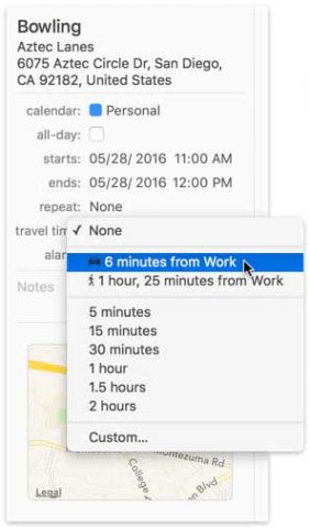 Travel Time Feature