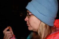 Anna eyeing up some fudge