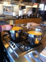 Cheeses on the hob