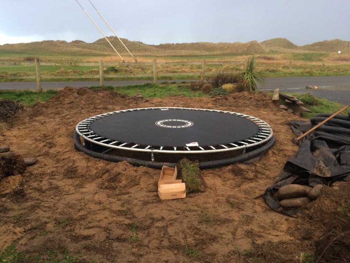 Installing a Ground Level Trampoline A Simple Life of Luxury