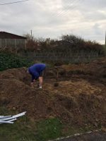 Hard at work in the Trampline Hole