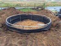 Trampoline Frame and Retaining Wall