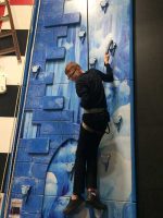 Charlie on the Ice Wall