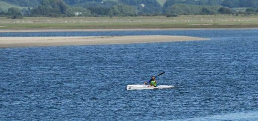Flat Water Surf Ski Session. Ynyslas Estuary