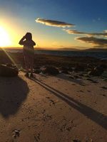 Morgan admiring the view