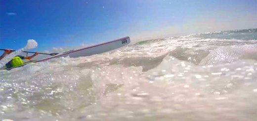 Out through the waves