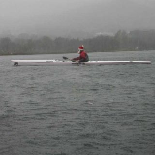 Paddling Santa